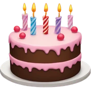 Birthday cake sticker