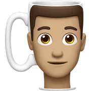 Dark red coffee mug sticker