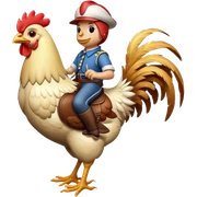 Chicken jockey sticker