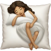 sleeping beauty brunette white girl with a silk pillow sticker
