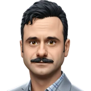 black haired man portrait sticker