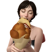 girl enjoying food moment sticker