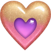 glitter heart sticker