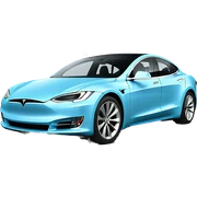 Light blue tesla sticker