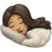 Brunette girl sleeping sticker