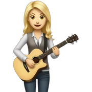 blond english teacher guitar sticker