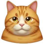 fat ornage cat sticker