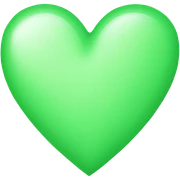 light green heart sticker
