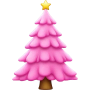 Pink Christmas tree sticker