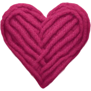 Knit scarf heart sticker