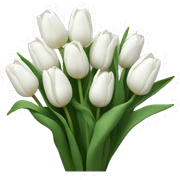 White tulips  sticker