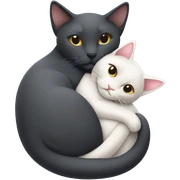 Hugging cats sticker