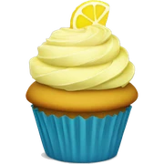 Lemon cupcake sticker