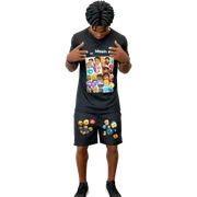 black shirt and shorts look sticker