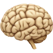 Beige brain  sticker