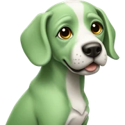 perro verde sticker
