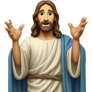 Jesus shrugging sticker
