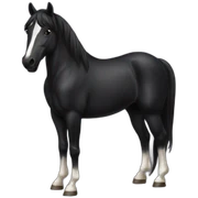 Horses black sticker