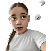 girl in white shirt selfie sticker