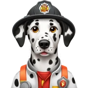 Dalmatian firefighter sticker