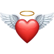 heart with angel wings sticker