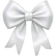 white satin bow sticker