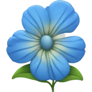 Blue flower sticker