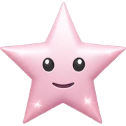 pale pink star sparkle sticker