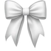 white bow sticker