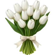 white tulip bouquet  sticker