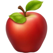 red APPLE sticker