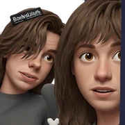 brown hair girl meme sticker