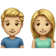 Boy and Girl sticker