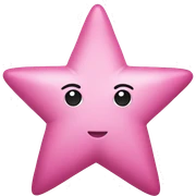 Pink star  sticker