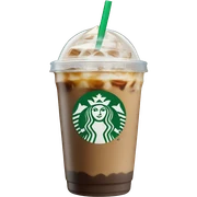 Starbuck ice coffee with ice cubes sticker