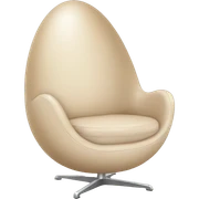 Beige egg chair sticker