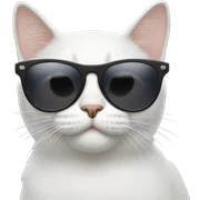 Cat with sunglasses sticker