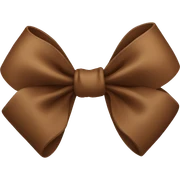 Brown bow sticker