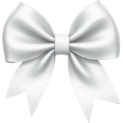 White bow sticker