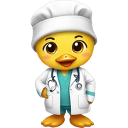 Baby doctor cute duck  sticker