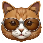 Cat with sunglasses sticker
