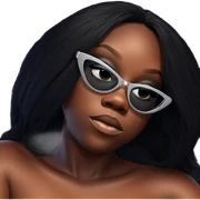 dark-skinned beauty in sunglasses sticker