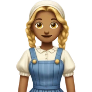 Milkmaid dress girl portrait  sticker