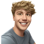 smiling boy with short hair sticker