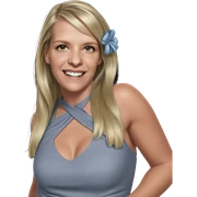 smiling blonde girl in dress sticker