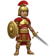 roman warrior with sword sticker