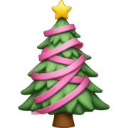 Pink Christmas tree  sticker