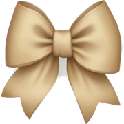 beige bow sticker