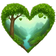 Nature heart sticker