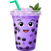 Lilac boba tea sticker